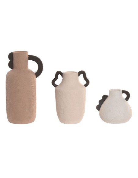 JARRON SET 3 GRES 13X10X24 ASA MULTICOLOR