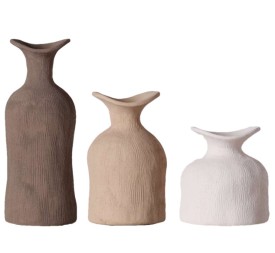 JARRON SET 3 GRES 9X9X24 MULTICOLOR