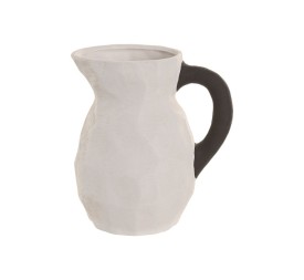 JARRON GRES 22X17X25 ASA RUGOSO BLANCO