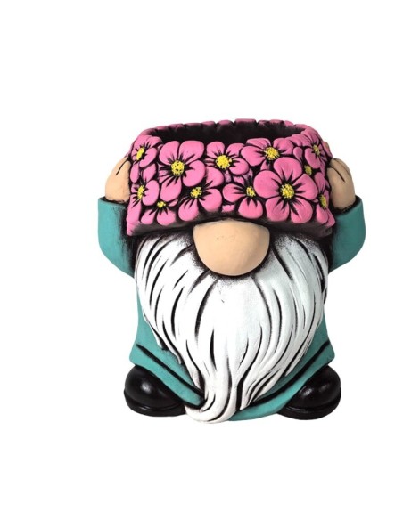  MACETERO ENANO CABEZA FLORES XL 20,8x20,3x22,4 cm.