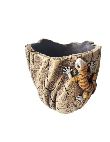 MACETERO PIEDRA GEKO XL 21,6x20x18 cm.