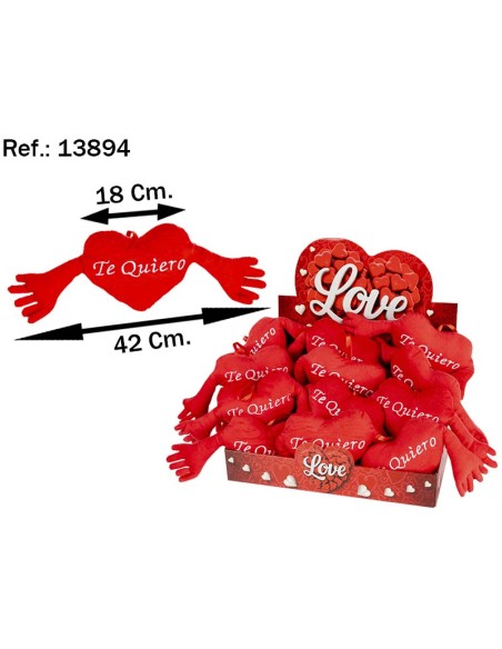 CORAZON MANOS 2025 TE QUIERO 42CM.