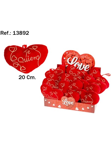 CORAZON TE QUIERO DORADO 20CM. EN EXP.