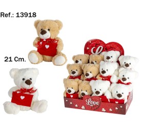 OSO SOBRE ROJO TE QUIERO 2 COL. 21CM.