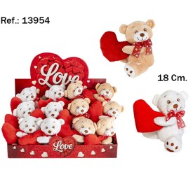 OSITO CORAZON DE LADO 18CM. EN EXP. (12)(72)