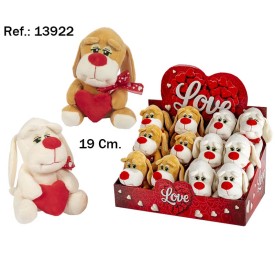 PERRO CORAZON 19CM. 2 COL.