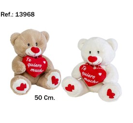 OSO CORAZON TE QUIERO MUCHO 50CM. 2 COL. (2)(6)