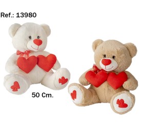 OSO 2 CORAZONES 50CM. 2 COL.