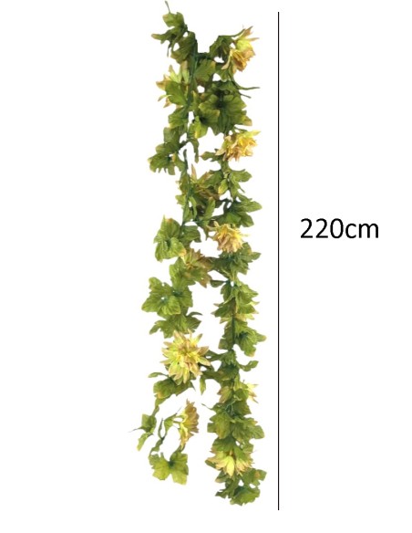 GUIRNALDA JACINTO C/FLOR VERDE-CAFE 220