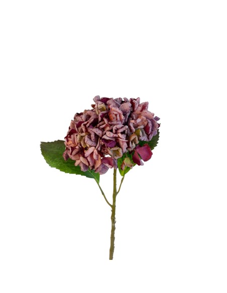 RAMA HORTENSIA GRANATE-HELADA 56CM(12)