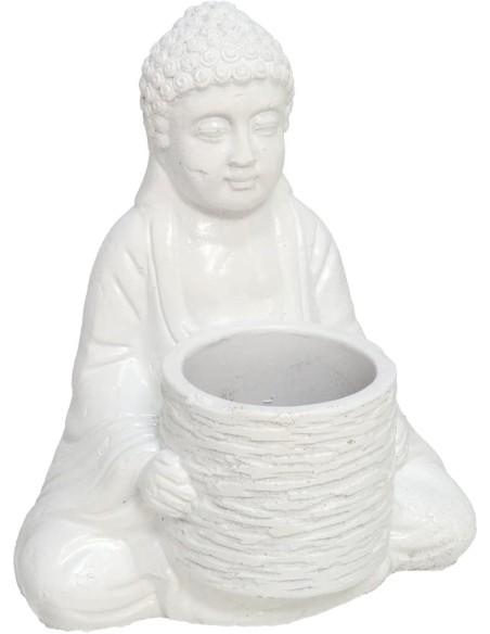 MACETERO BUDA BLANCO 24X20X28,5 CM