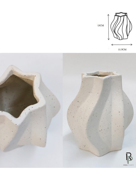 JARRON CER.40005 C.BLANCO 13CM