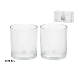 SET 2 PORTAVELAS 8X9  LUCY 16,3X8,1X9,3CM