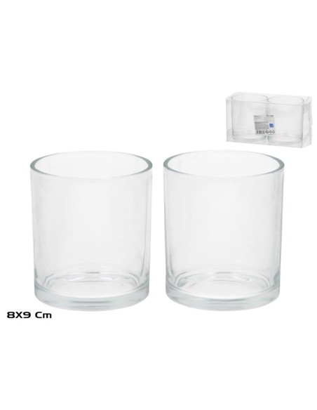 SET 2 PORTAVELAS 8X9  LUCY 16,3X8,1X9,3CM