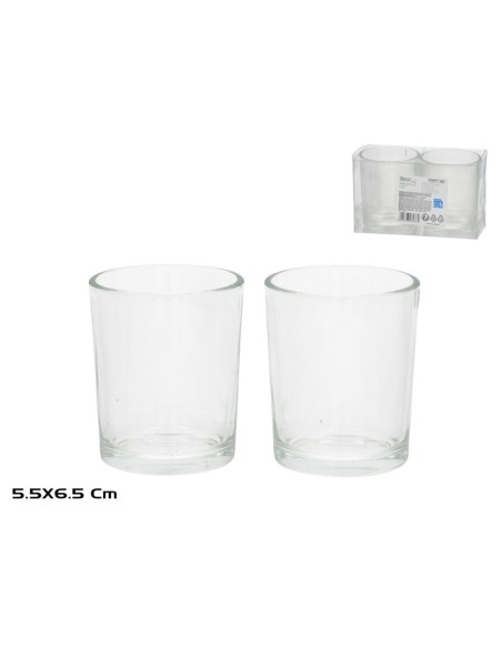 SET 2 PORTAVELAS 5,5X6,5 LUCYX11,3X5,5X6.5CM