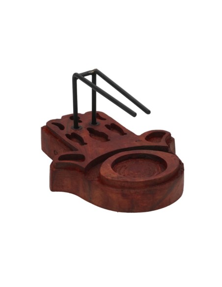 QUEMADOR PARA PALOSANTO E INCIENSO MANO 13X10X2CM