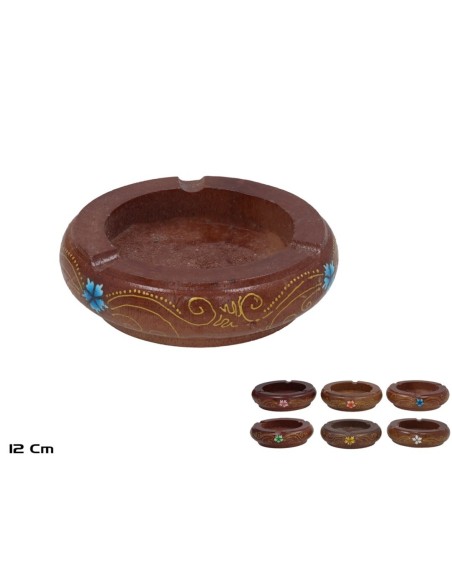 CENICERO MARRÓN 12 CM 6 SURT