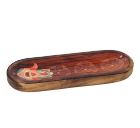 PORTA INCIENSO MANO HAMSA 28X9,5CM