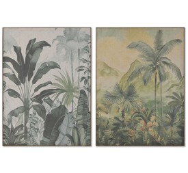 CUADRO LINO ABETO 60X3X80 PALMERAS ENVEJECIDO