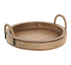 BANDEJA  MESA MANGO CUERDA 29X29X10 ASA NATURAL