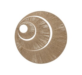 DECORACION PARED SET 3 FIBRA METAL 60X1X60 LUNA