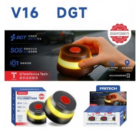 LUZ DE EMERGENCIA  V16 CONECTADA A DGT