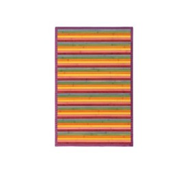ALFOMBRA RAYAS MULTICOLOR BAMBÚ 60X90CM