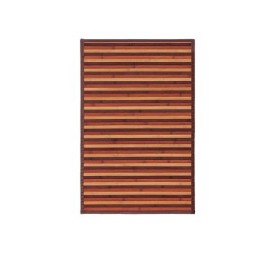 ALFOMBRA RAYAS MARRÓN BAMBÚ 60X90CM