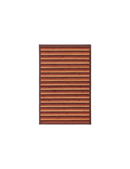 ALFOMBRA RAYAS MARRÓN BAMBÚ 60X90CM