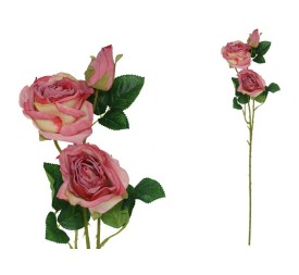 VARA ROSA DRIED X 3 -  63 CM (ROJO)