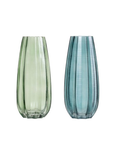 JARRÓN 2/C VIDRIO 12 X 12 X 28 CM