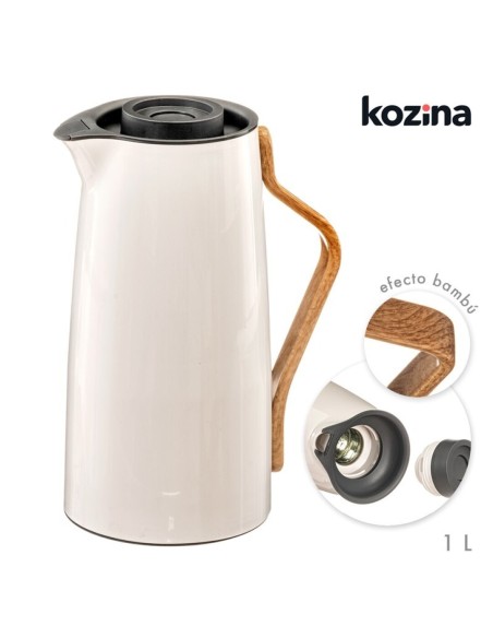 TERMO CON ASA EFECTO BAMBÚ 1L
