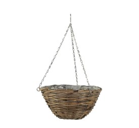 CESTO MIMBRE COLGANTE NATURAL CON FORRO D30H14