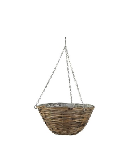 CESTO MIMBRE COLGANTE NATURAL CON FORRO D30H14