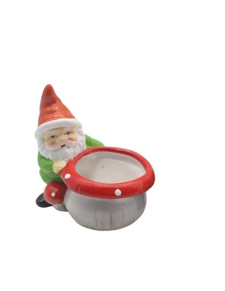 GNOMO DE CERAMICA DECORATIVO 11,5x8,6x12,5cm.