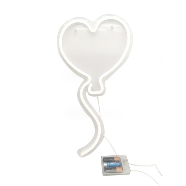 CORAZÓN  LED CON ACRÍLICO 23X1,5 H42 - LUZ BLANCA