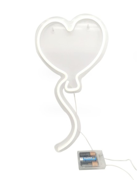 CORAZÓN  LED CON ACRÍLICO 23X1,5 H42 - LUZ BLANCA