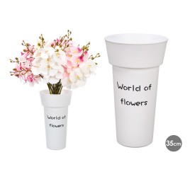 JARRON FLORISTA BLANCO 35CM