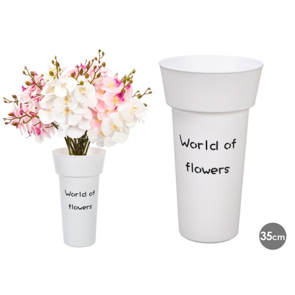 JARRON FLORISTA BLANCO 35CM