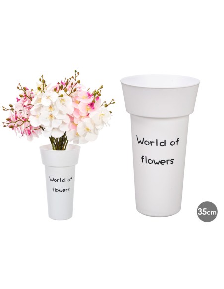 JARRON FLORISTA BLANCO 35CM