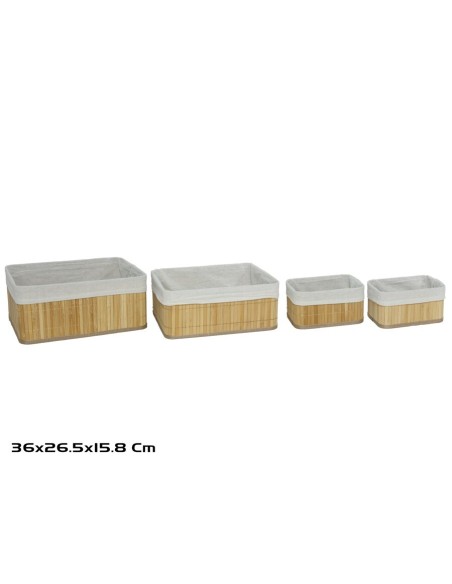 S/4 CESTAS MALY NATURE 36X26,5X15,8CM