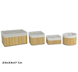 S/4 CESTAS RUNAS NATURE 23X33X17CM