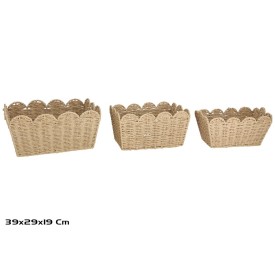 CESTAS X3 ELOISA 39X29X19CM NATURAL