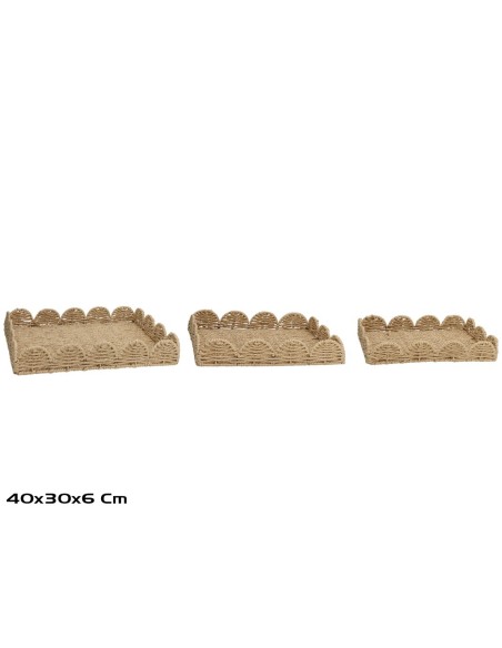 CESTAS X3 ELOISA 40X30X6CM NATURAL