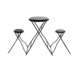 MESA SET 2 METAL 188X52X107 NEGRO