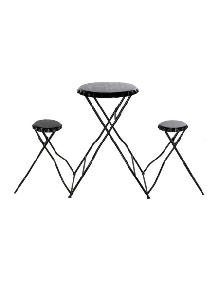 MESA SET 2 METAL 188X52X107 NEGRO