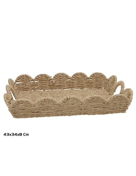 CESTA C/ASAS ELOISA 43X34X8CM NATURAL
