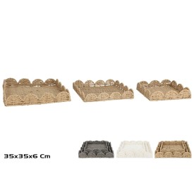 CESTAS X3 ELOISA 35X35X6CM 3 SURT.