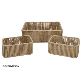 CESTAS X3 LISA 36X26X12CM NATURAL