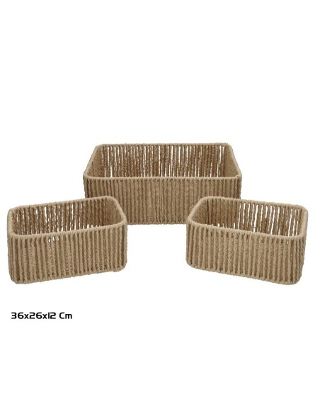 CESTAS X3 LISA 36X26X12CM NATURAL